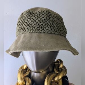 Rag & Bone Nando Bucket Netting Hat in Safari Net EUC